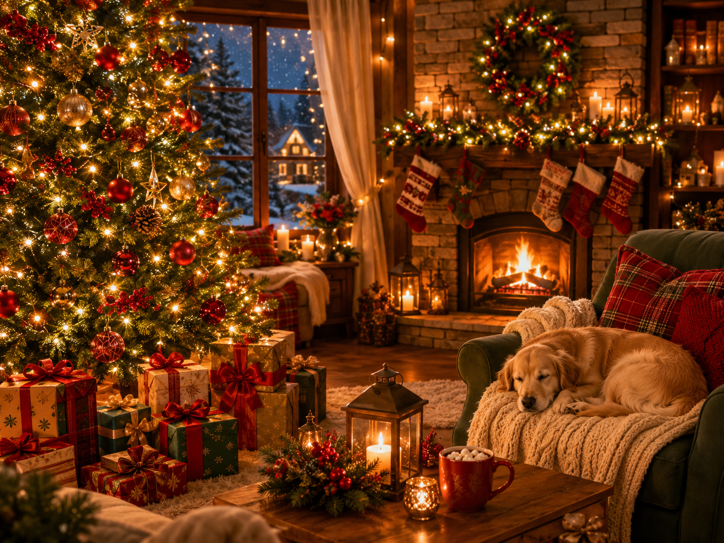 A cozy holiday scene, a seasonal jigsaw puzzle favorite